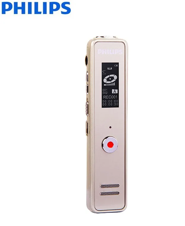 Philips Meetting Цифровой диктофон VTR5100 профессиональный HD мини снижение голоса для учебы 8 Гб - Цвет: Красный