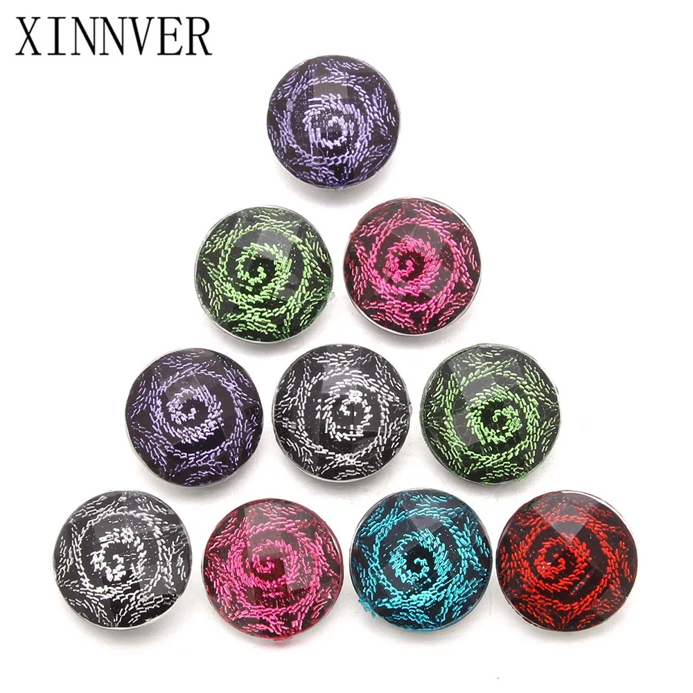 10 шт./лот 19 стилей 2019 смешанные 18 мм защелки из сплава смолы модные кнопки Fit