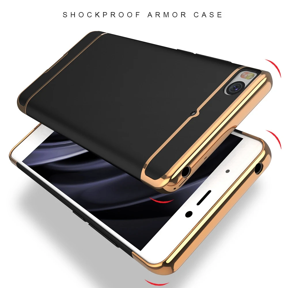 3IN1 Прохладный Футляр Для Сяо Mi Ми 5S чехол полное покрытие Пластик защиты Тонкий