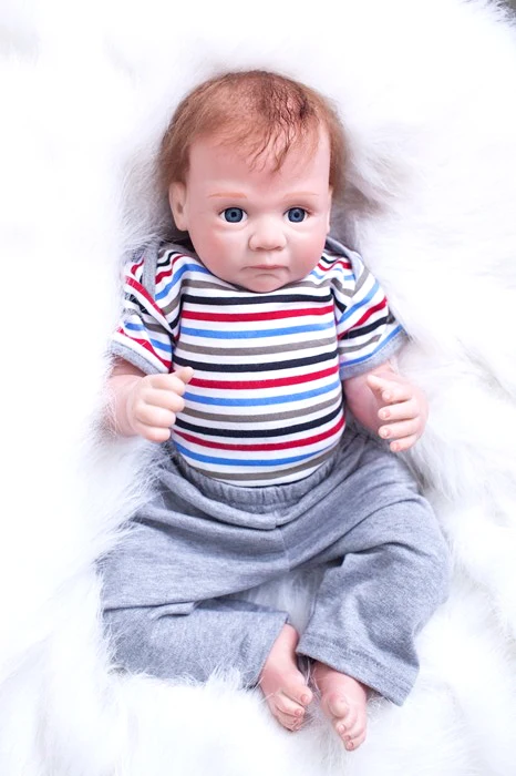 

50 см Новый Мягкий силикон Reborn Baby Doll, игрушки, реалистичные, новорожденный мальчик, кукла, подарок на день рождения, рождественский подарок