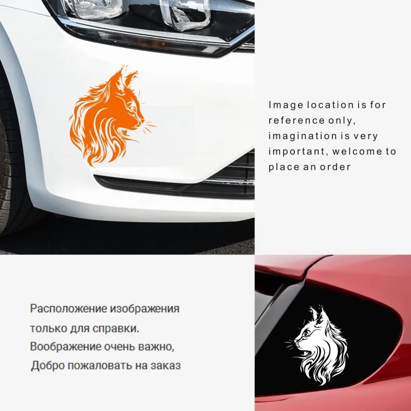 Автомобильные наклейки 17 см * 21 креативные Животные Кошки мотоциклы украшение