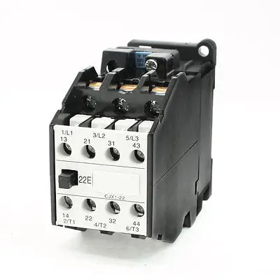 660 В 31,5a 3 фазы 3 P 2NO + 2NC контактор переменного тока DIN рейку 220 В катушки CJX22/22