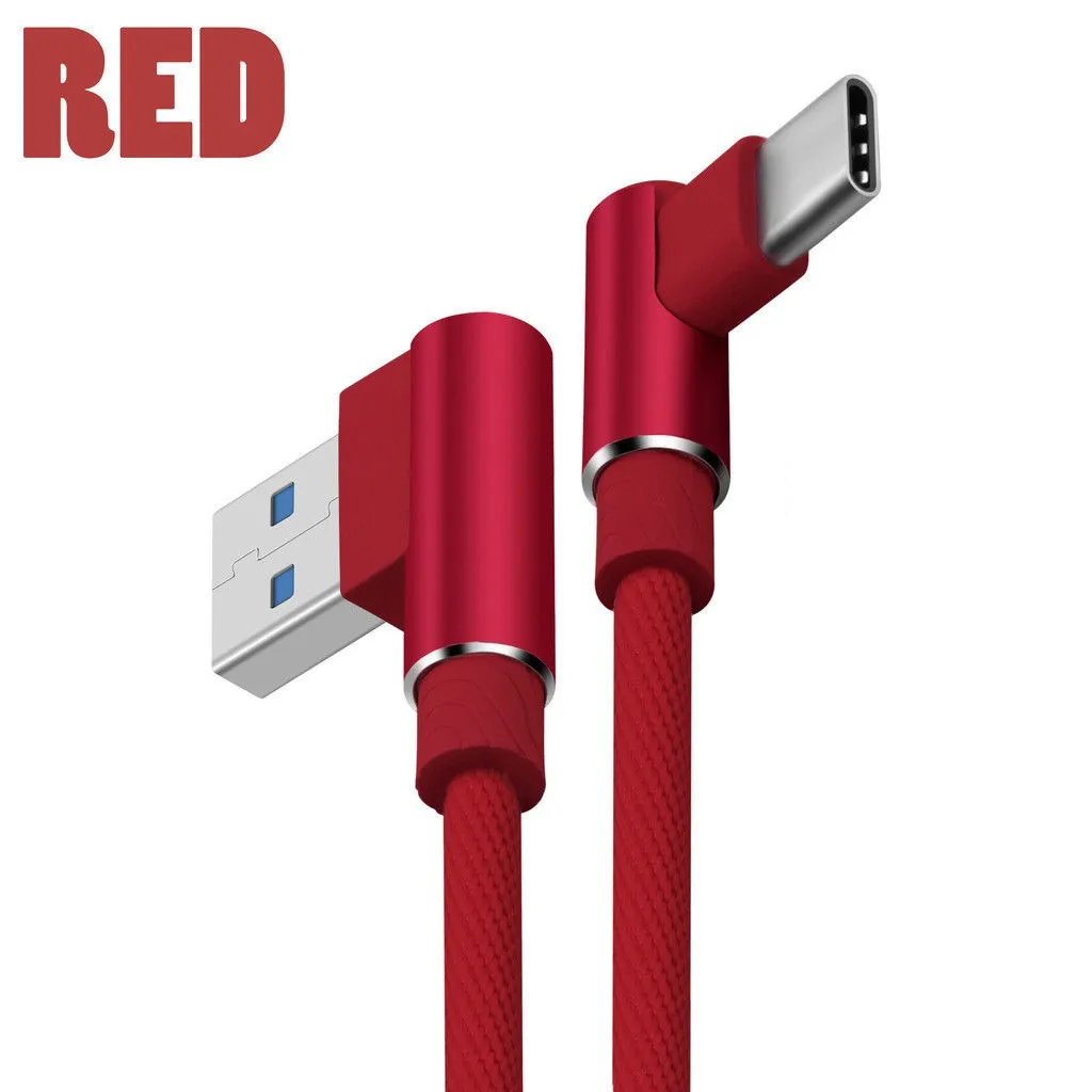 90 градусов кабель с разъемом USB типа C для быстрой зарядки кабель провод для huawei honor 10 9 p20 lite рro Xiaomi Mi a2 9 8 мобильного телефона OnePlus 6 3T оригинального зарядного устройства