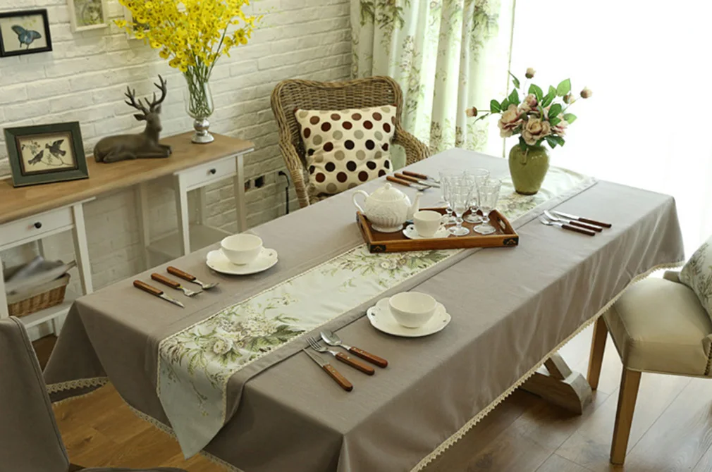 Йо HOOM Кухня хлопок скатерть Кофе катерть для стола крышка простой серый|Скатерти|