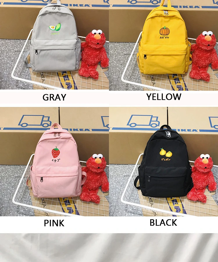 Модный рюкзак с фруктовым узором, Женский нейлоновый рюкзак Mochilas, женская школьная сумка для девочек-подростков, рюкзак на плечо, рюкзак