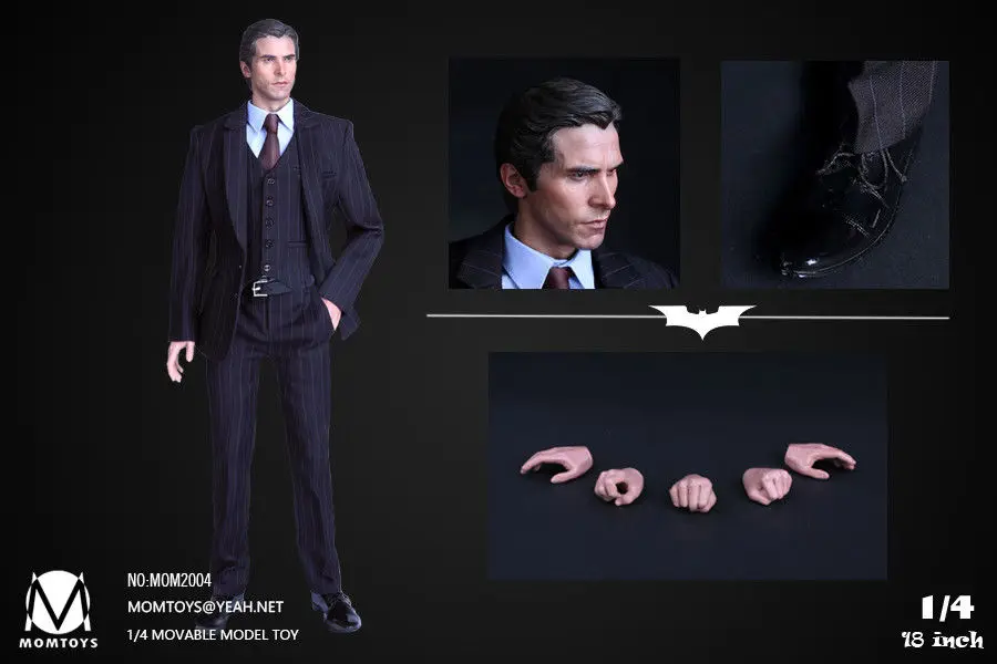 MOMTOYS 1/4 Scale The Dark Knight Rise Бэтмен Белл костюм Ver. Кукла фигурка MOM2004 дешевая