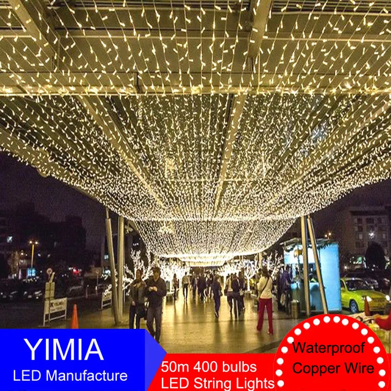 

50m 400 LED String Fairy Lights New Year LED Christmas lights Garlands Outdoor Holiday Party Garden Wedding Decoration Guirlande