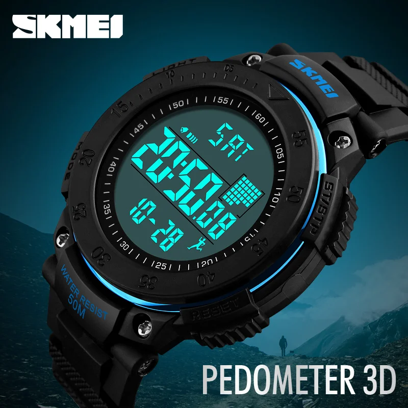 SKMEI 1238 спортивные часы мужские защищенные модные водонепроницаемые цифровые
