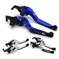 with logo motorcycle frame ornamental foldable brake handle extendable clutch lever for yamaha v max mt 01