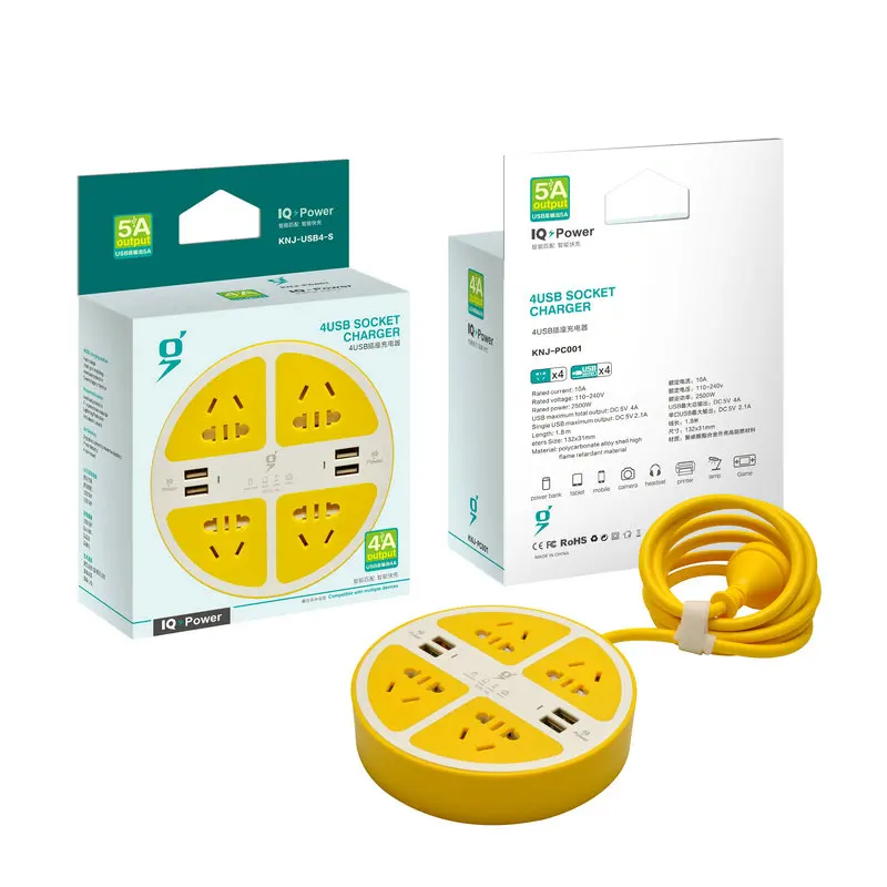 Новинка года lemon розетка зарядное устройство поп розетка с 4 usb-портами для iPhone samsung huawei xiaomi зарядное устройство