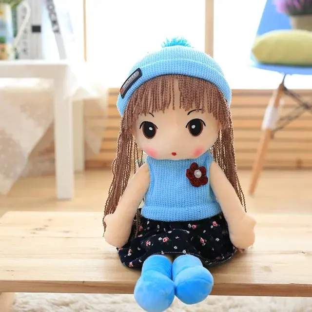 blue Sweater 1 шт. 45 см Новинка RagDoll мягкие куклы плюшевые Фил плюшевые Свадебные Тряпичные куклы милые игрушки Милая модель девочки дети подарок на день рождения - Цвет: blue Sweater