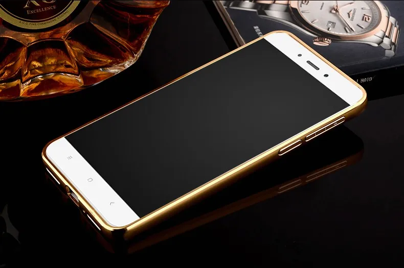 Для Xiaomi Redmi 4 Pro Prime чехол Роскошный металлический алюминиевый каркас+ зеркальная Пластиковая Задняя крышка 2 в 1 чехол для Xiaomi Redmi 4pro 32G