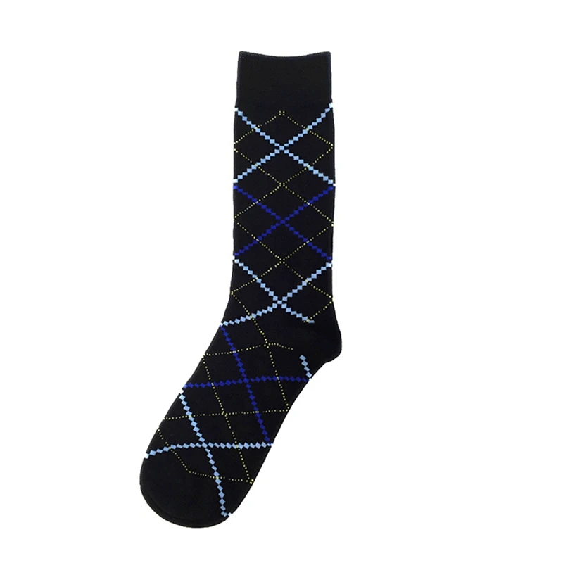 MadMatch Дизайн 2017 Черный Серый Мужские Женские Случайные Аргайл Платье носки для