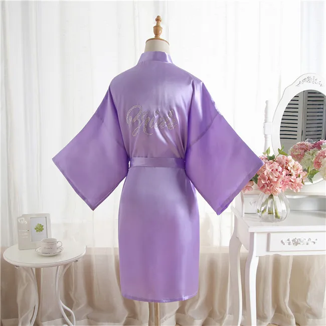 Light Purple Bride Шелковое атласное серебряное слово женское атласное шелковое платье свадебное платье невесты свадебное платье - Цвет: Light Purple Bride