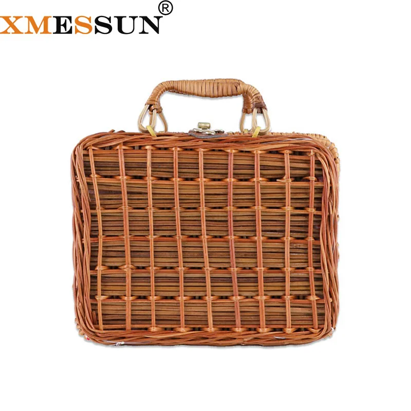 Женская Соломенная Сумочка XMESSUN плетеная пляжная сумка ручной работы в