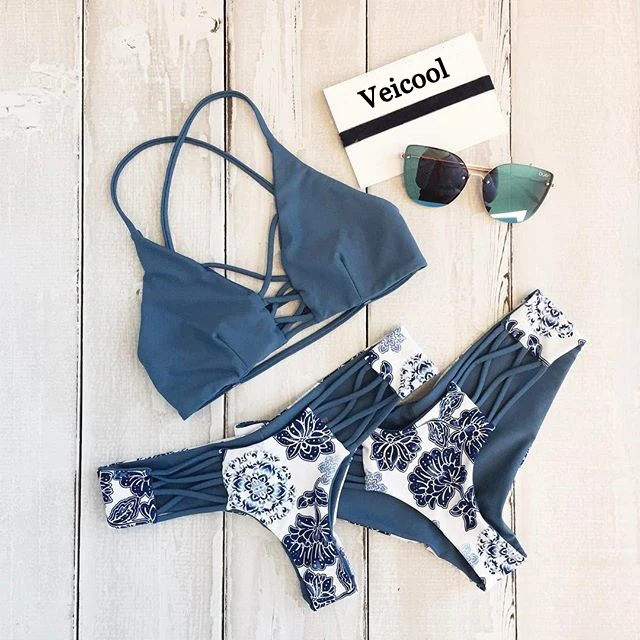 Бикини 2019 женские купальники с низкой талией купальник купальный костюм бикини