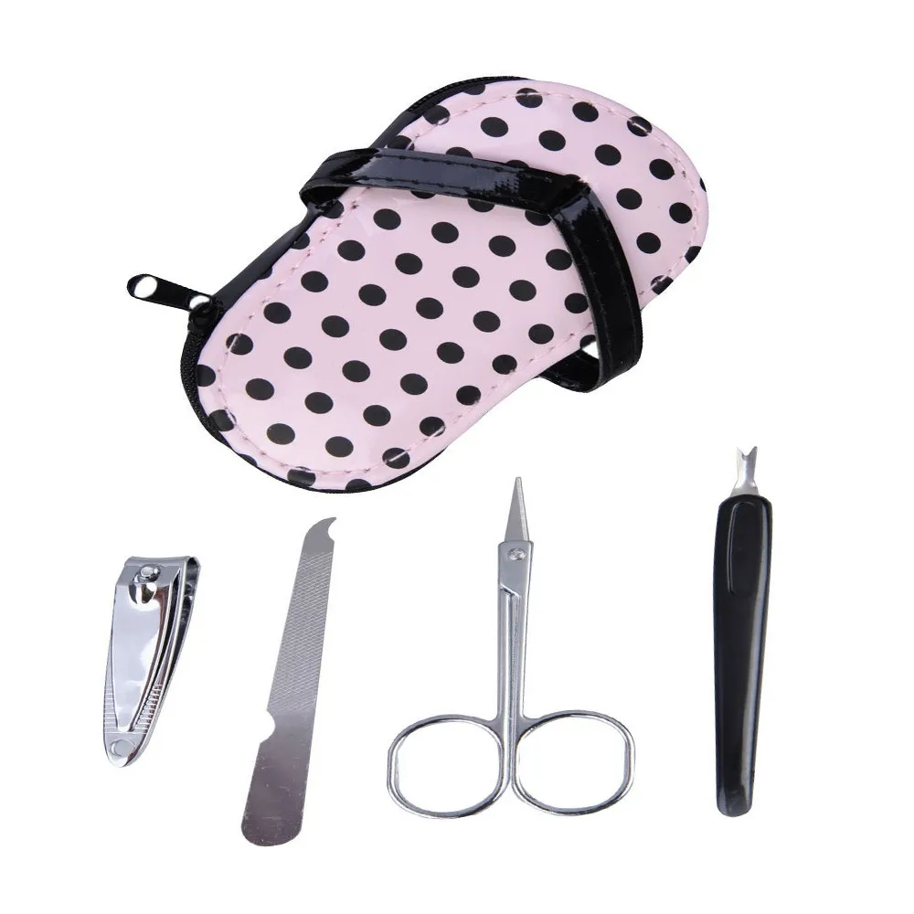 Набор для маникюра в горошек 4 шт./компл.|nail care tools|manicure set nailmanicure |