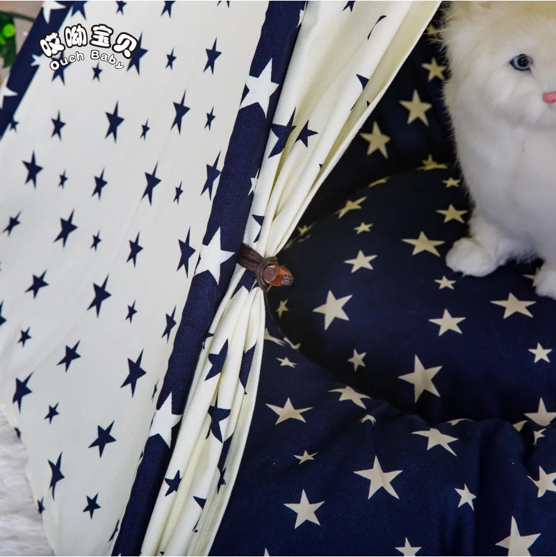 2018 новый стиль Животные вигвама палатка Собаки Питомника Pet съемный уютный домик