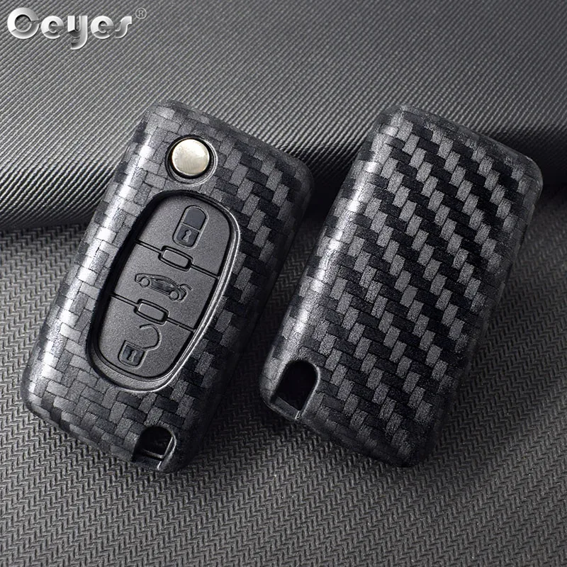 Силиконовый чехол Ceyes для Citroen C2 C4 C5 C6 C8 аксессуары Peugeot 207 407 с 3 кнопками стайлинга