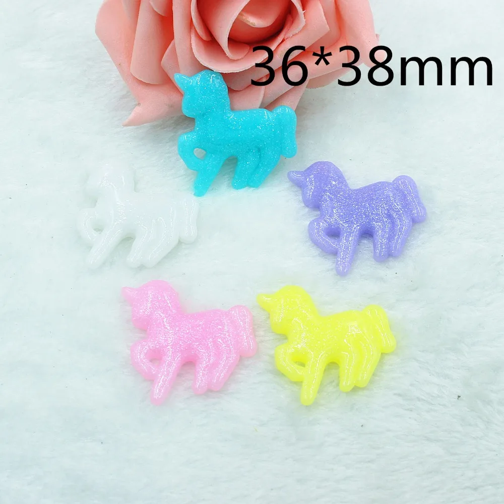 30 шт./лот каучуковая лошадь с плоской задней поверхностью смешанные цвета каучук