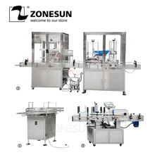 ZONESUN автоматический настольный электрический стеклянный парфюм шампунь косметический лак для ногтей бутылка укупорочная машина для упаковки этикеток