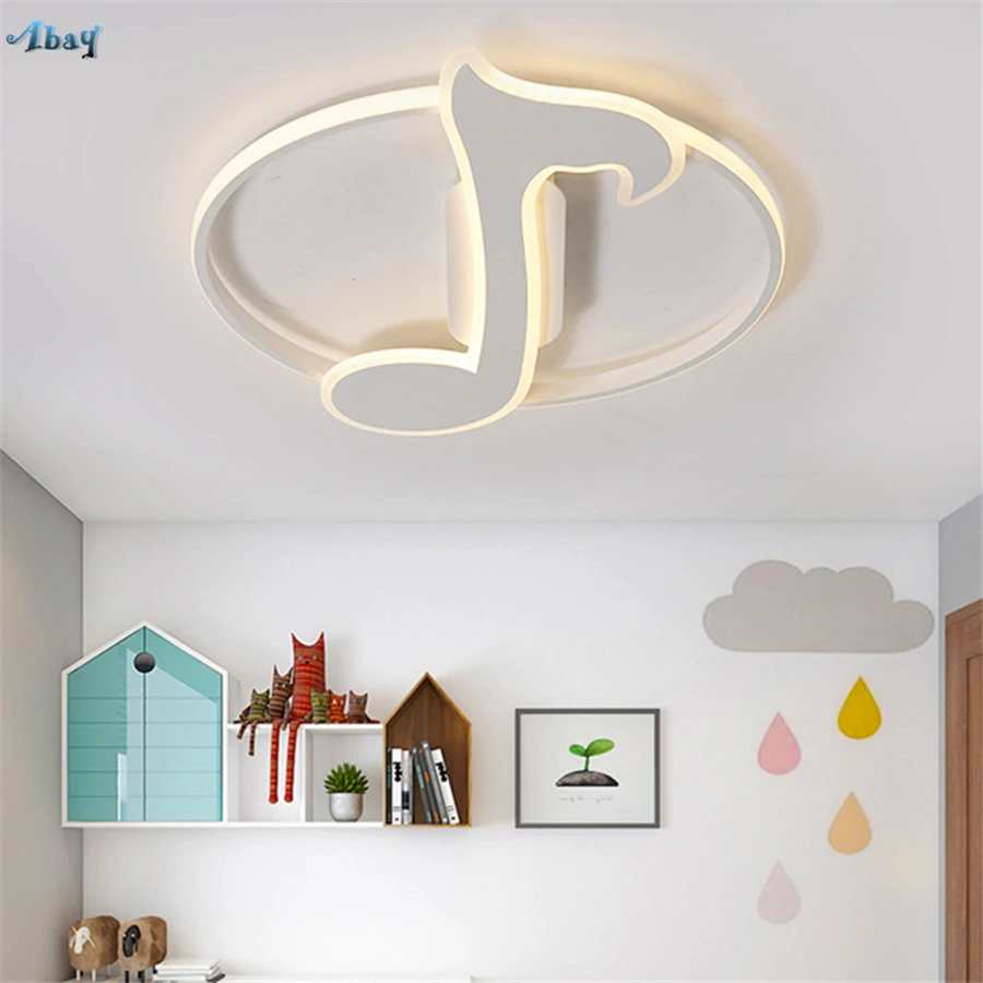 Креативные музыкальные нотки потолочные светильники для детской комнаты