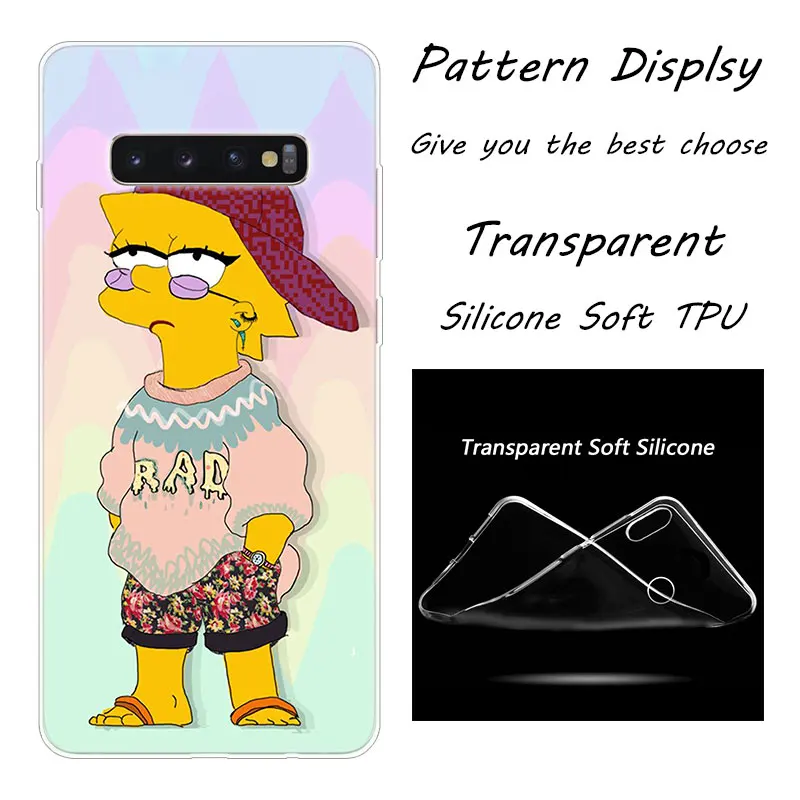 010 Популярный Мягкий силиконовый чехол Homer Simpson для samsung Galaxy S10 S9 S8 Plus S7 Edge A6 A8 Plus A7 A9 A5 Модный чехол - Цвет: 010