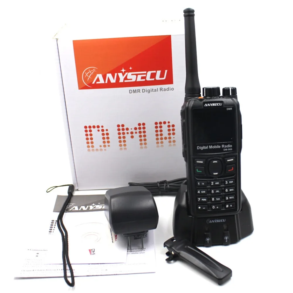 2 шт. двойной режим TDMA цифровой/аналоговый DMR радио anysecu DM-960 VHF 3000 мАч Совместимость