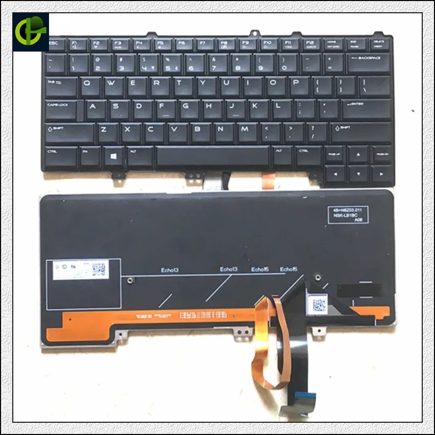 

English Backlit Keyboard for DELL Alienware 13 R1 R2 15 R1 R2 R3 R4 M13X M15X 04K8F6 0P30HM NSK-LB1BC PK1316C1A03 US