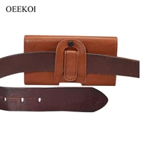 oeekoi belt clip pu leather waist holder flip cover pouch case for siswoo a6 vanillac5 bladec50 longbowi7 coopera5 chocolate