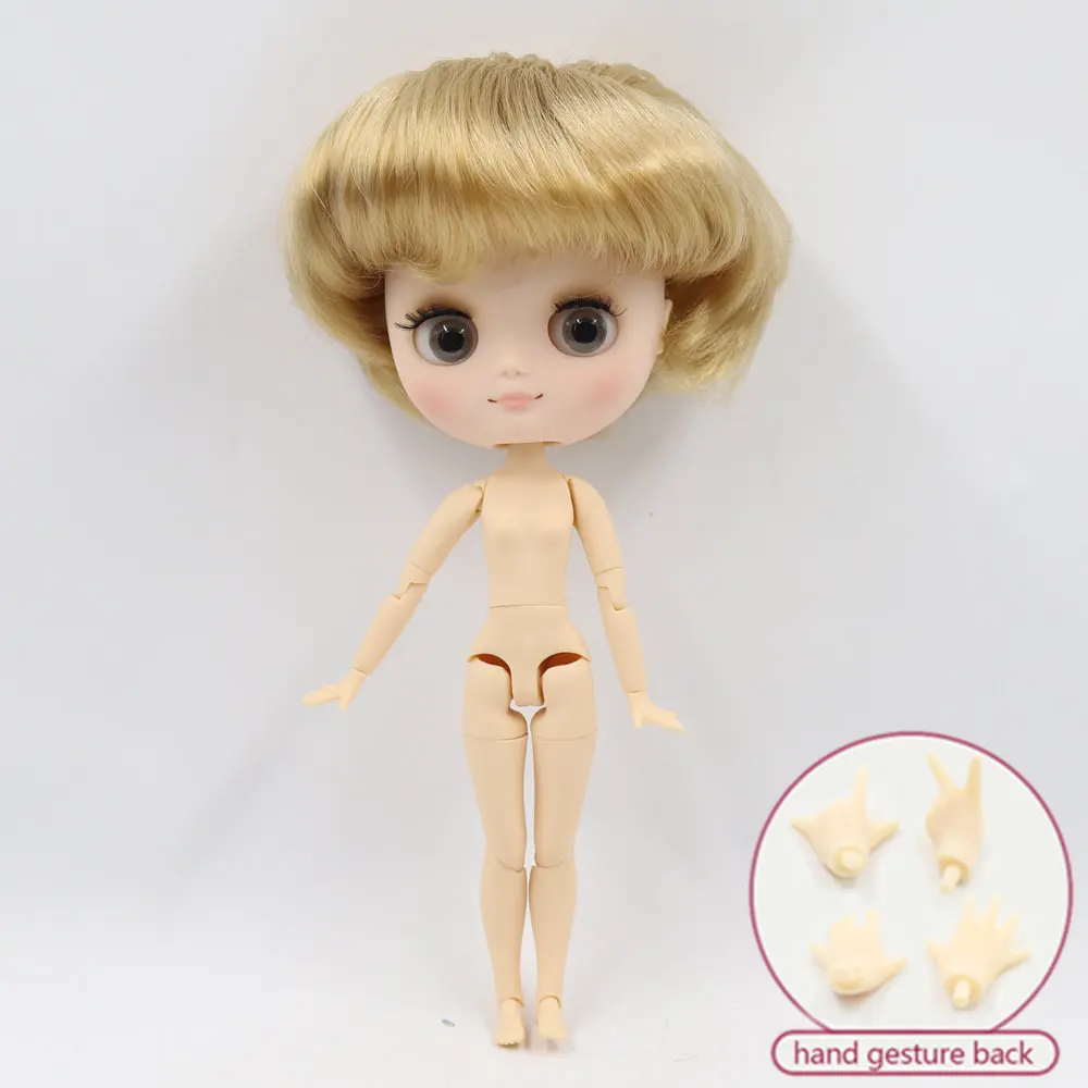 Кукла Middie blyth, Обнаженная, 20 см, шарнирное тело, матовое лицо с макияжем, серые глаза, мягкие волосы, сделай сам, игрушки, подарок с жестами - Цвет: Красный