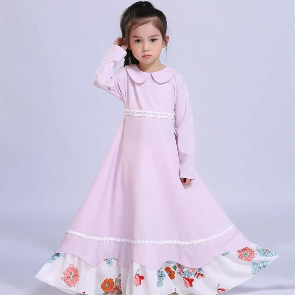 Kidlove платье для девочек с длинным рукавом Симпатичные Фиолетовый сладкий Стиль