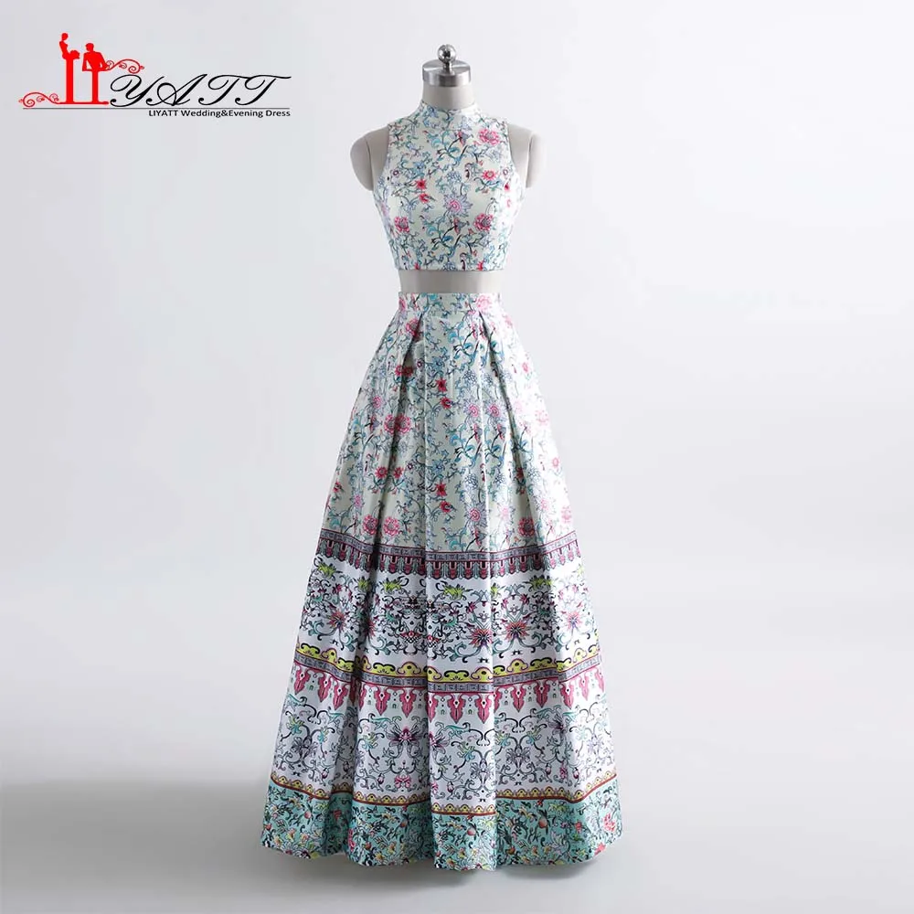 Новинка 2017 платье с цветочным принтом для выпускного вечера длинное вечернее