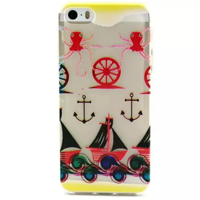 Мода росписью мультфильм любовь сердца совы слон шаблон чехол для iPhone 5 5S SE