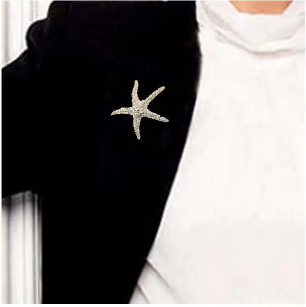 Новая стильная пятиконечная звезда модели звезд из сплава полная бусина брошь