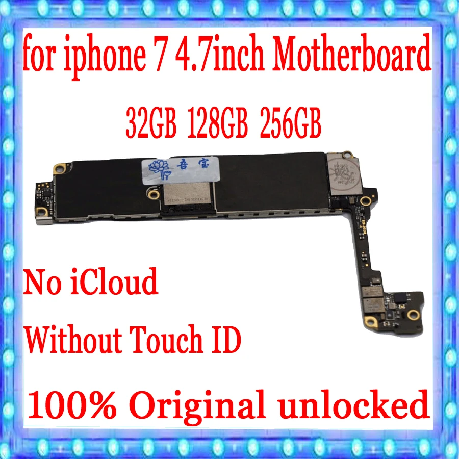 Оригинальная разблокированная материнская плата для iphone 7 без Touch ID iCloud системная
