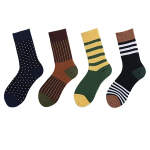 Модные хлопковые мужские носки; Длинные носки в горошек в полоску; Мужские высокие носки; Повседневные мужские носки; Calcetines meias