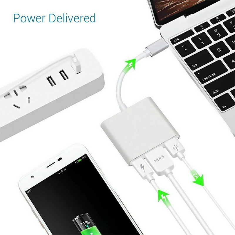 Basix USB 3 1 Тип C концентратор кабель Переходник на HDMI к 0/4K HDMI/Тип Female Зарядное