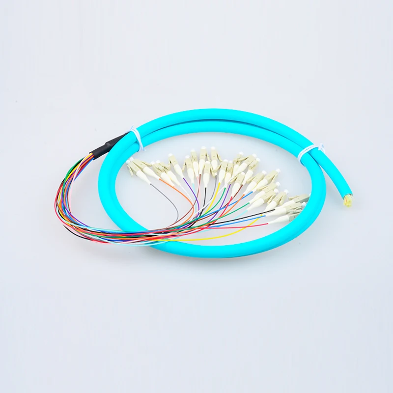 

LC 24 cores fanout fiber pigtail/indoor lc patch cable om3 Pigtail LC multimode 1.5M fanout fiber optic Pigtails Free shipping