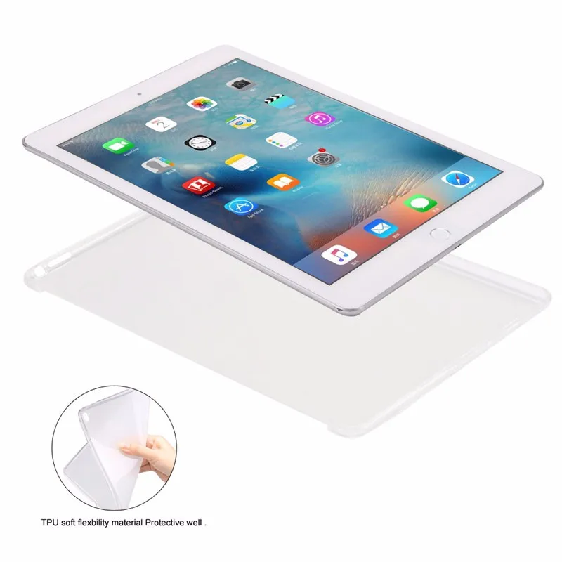 Redlai для iPad Pro 9,7 ТПУ Мягкий кристально прозрачный Обрезной партнер оболочка силиконовый защитный чехол A1673 A1674 A1675