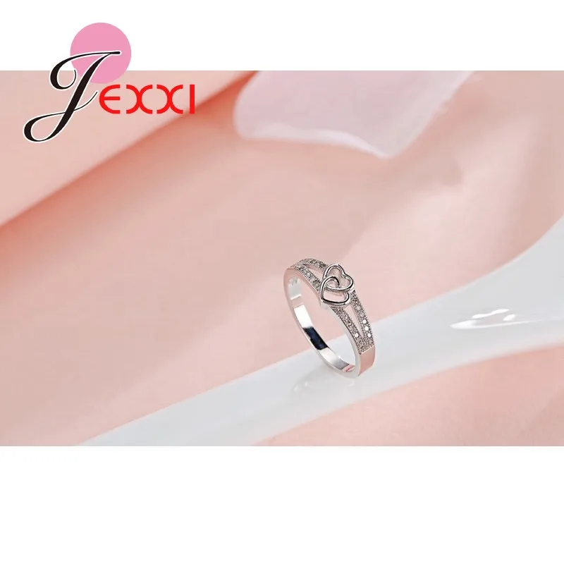 Романтическое кольцо с хрустальным камнем в форме сладкой любви обручальное