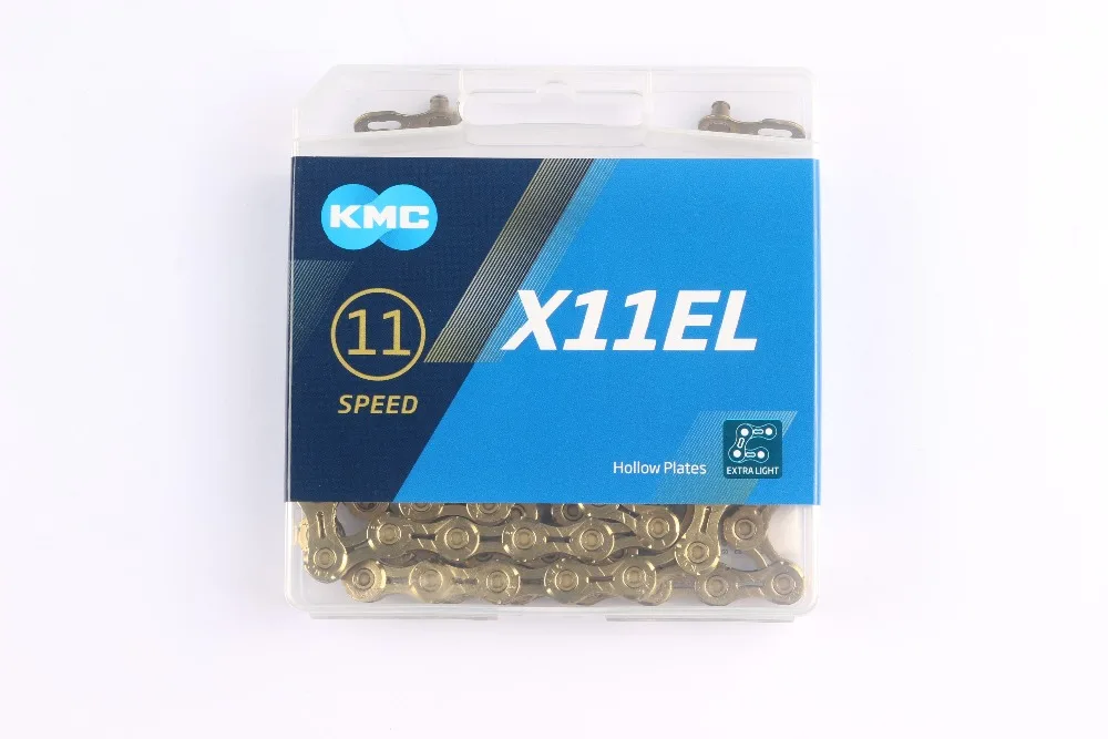 Велосипедная цепь KMC X11EL X11 116L 11 скоростей с волшебной кнопкой запчасти для