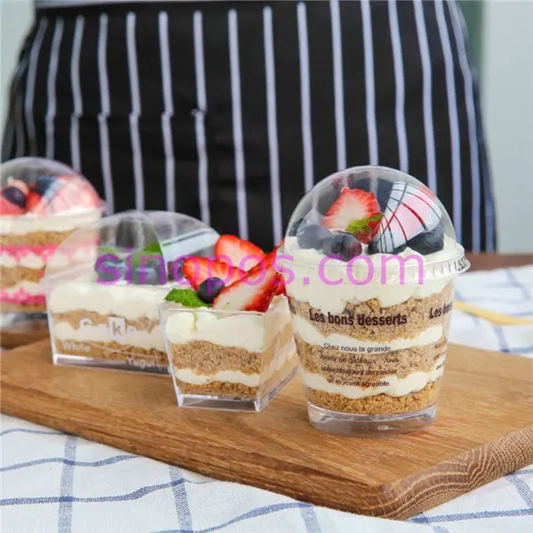 15 шт. прозрачные пластиковые круглая чашка с буквой для кексов