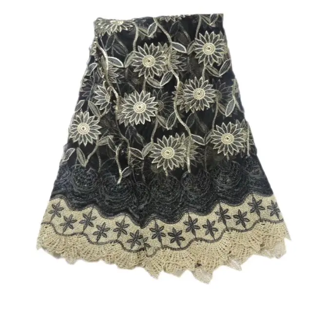 Африканский кружевной ткани 2017 высокое качество кружева тюль ткань вышитые