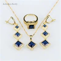 L& B высокое качество Австралийский Фиолетовый Кристалл 925 пробы Серебряные Ювелирные наборы для женщин 925 штамп браслет кулон серьги