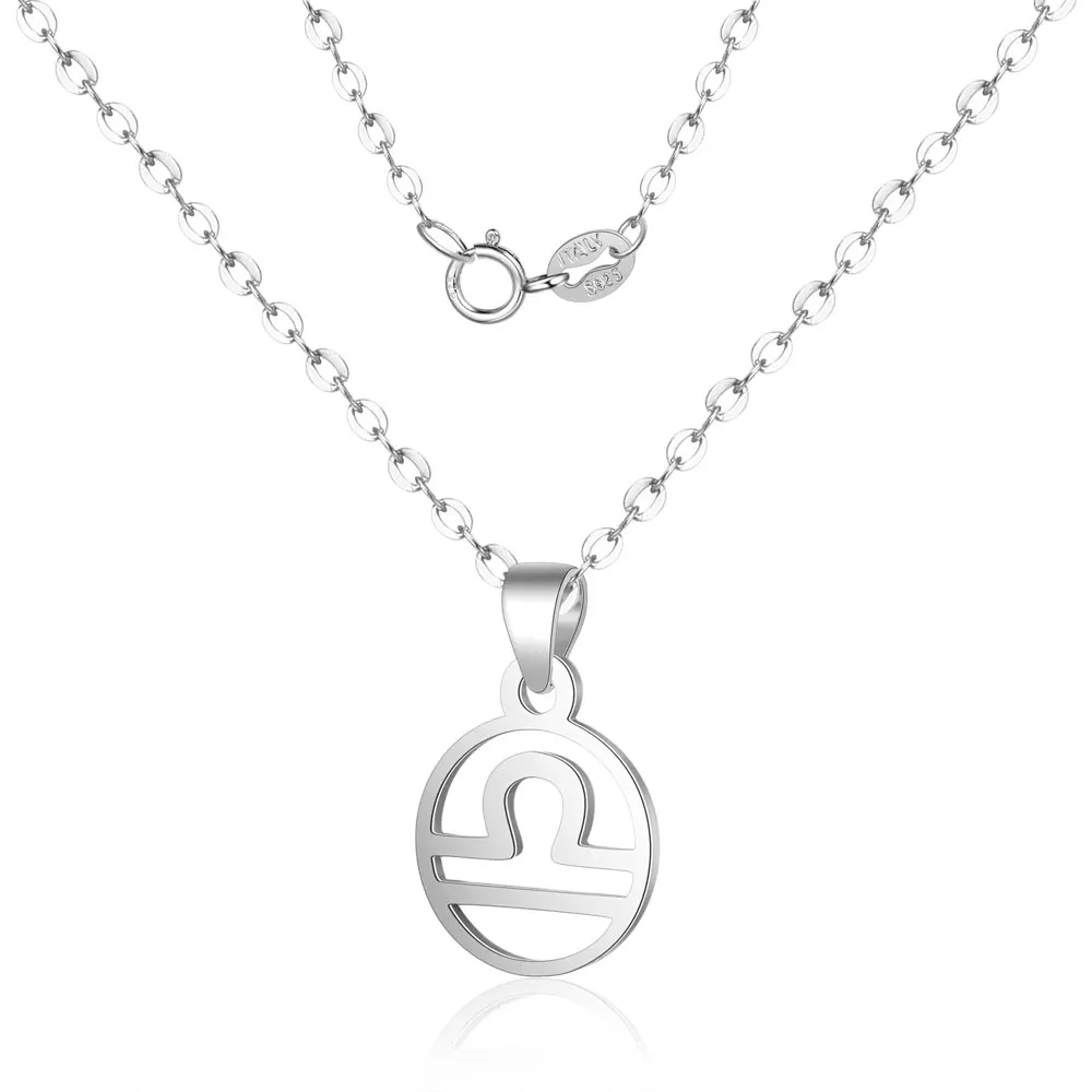 SN025-7 Vnistar 925 пробы серебряные Знаки зодиака Очаровательное ожерелье s 12 знаки звезды Подвески ожерелье s цепочка ожерелье - Окраска металла: SN025-7