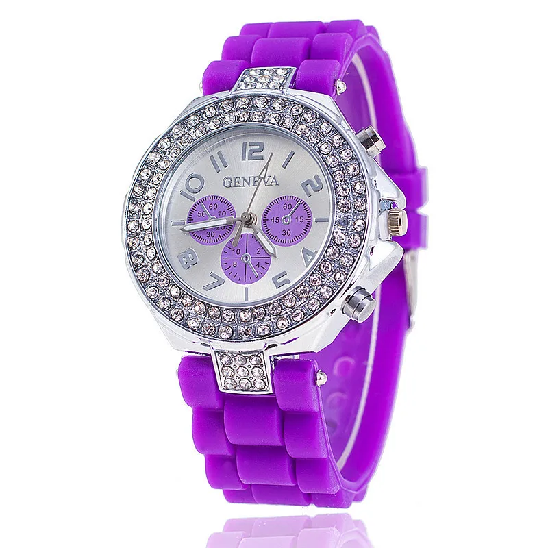Reloj mujer, Платиновое серебро, кристалл, ЖЕНСКИЕ НАРЯДНЫЕ часы, силиконовые наручные часы, стразы, женские часы, повседневные, montre hours orologi