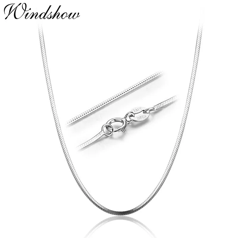 8Size Available Real 925 Sterling Silver Necklaces Slim Thin Snake Chains Necklace Women Chain Kids Girls Jewelry 14"-32" Colier