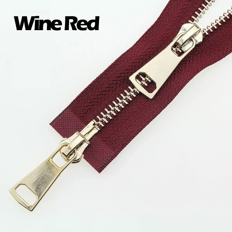 Wine Red 5# разъемная застежка-молния двойными собачками good Market 60/70/80/90/100/120/150 см автоматический металлический замок розовое золото застежка-молния - Цвет: Wine Red