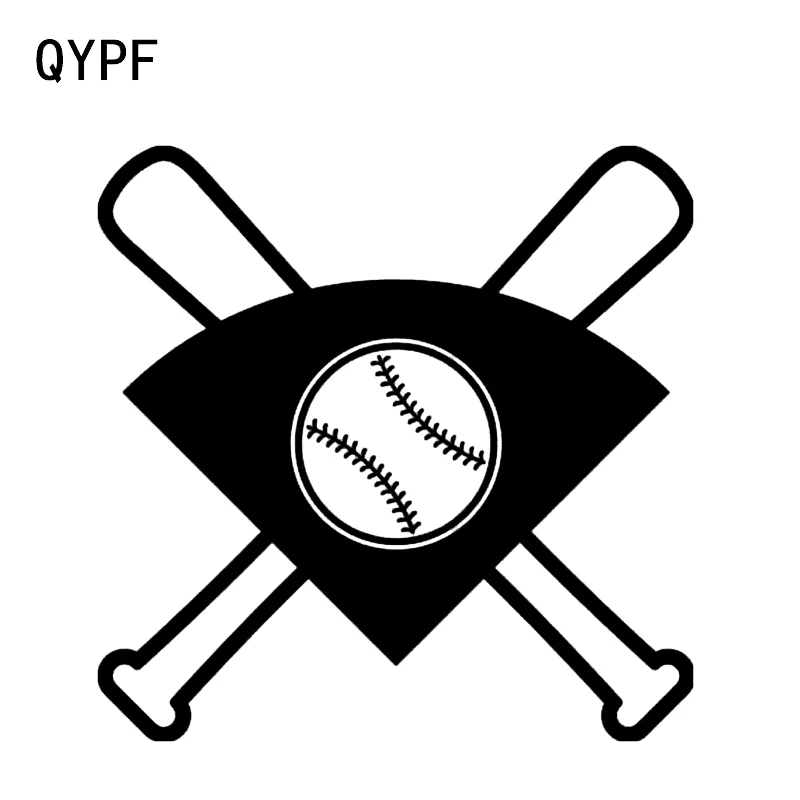 

QYPF 15.6*15.5CM Coolest Baseball Car Styling Sticker Vinyl Silhouette High Quality Black/Silver Accessories C16-0677